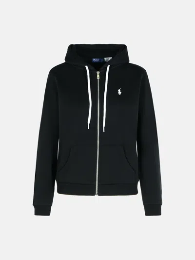 POLO RALPH LAUREN BLACK COTTON SWEATSHIRT