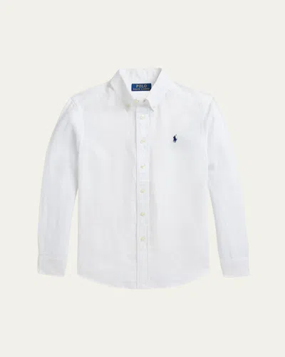 POLO RALPH LAUREN BOY'S CLASSIC EMBROIDERED SPORT SHIRT