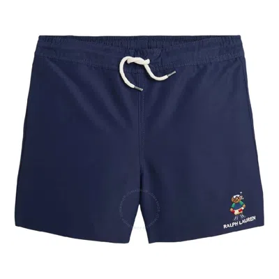 POLO RALPH LAUREN POLO RALPH LAUREN BOYS EMBROIDERED LOGO DRAWSTRING SWIM SHORTS