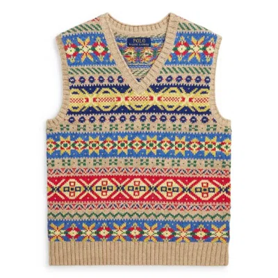 POLO RALPH LAUREN POLO RALPH LAUREN BOYS FAIR ISLE SLEEVELESS SWEATER