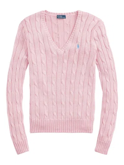 POLO RALPH LAUREN CABLE-KNIT V-NECK SWEATER