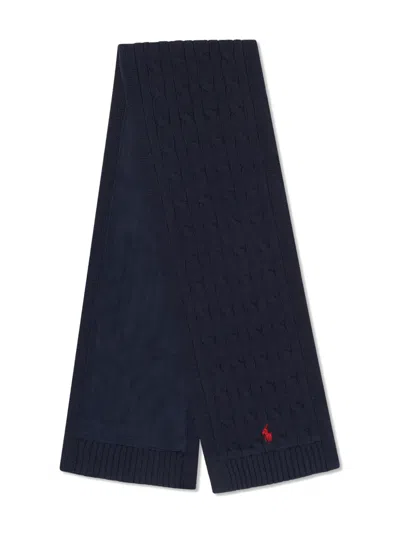 POLO RALPH LAUREN CABLE-KNIT WOOL SCARF