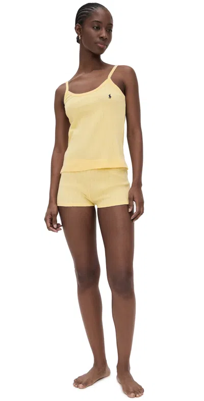 POLO RALPH LAUREN CAMI TOP AND SLEEP SHORT SET T-BIRD YELLOW