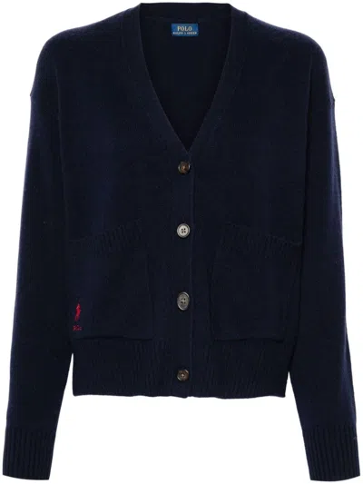POLO RALPH LAUREN DROPPED SHOULDER WOOL CARDIGAN