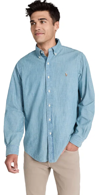 POLO RALPH LAUREN CLASSIC FIT CHAMBRAY SHIRT CHAMBRAY