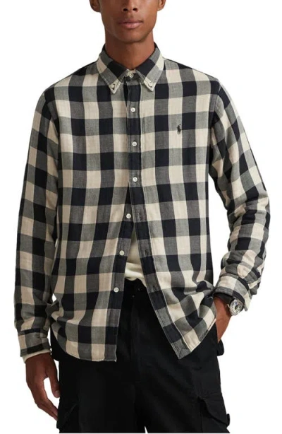 POLO RALPH LAUREN POLO RALPH LAUREN CLASSIC FIT CHECK COTTON TWILL BUTTON-DOWN SHIRT