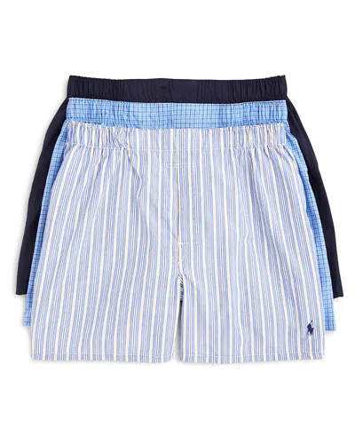 POLO RALPH LAUREN CLASSIC FIT WOVEN BOXERS, PACK OF 3
