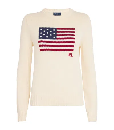 POLO RALPH LAUREN POLO RALPH LAUREN COTTON AMERICAN FLAG SWEATER