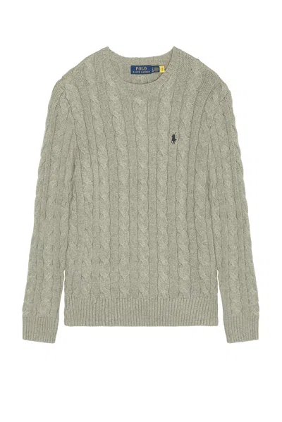 POLO RALPH LAUREN COTTON CABLE KNIT CREWNECK SWEATER