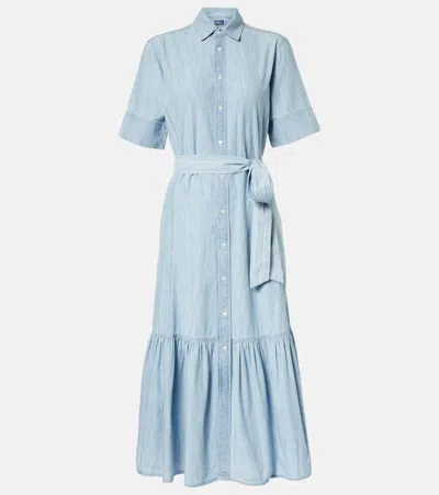 POLO RALPH LAUREN COTTON CHAMBRAY SHIRT DRESS