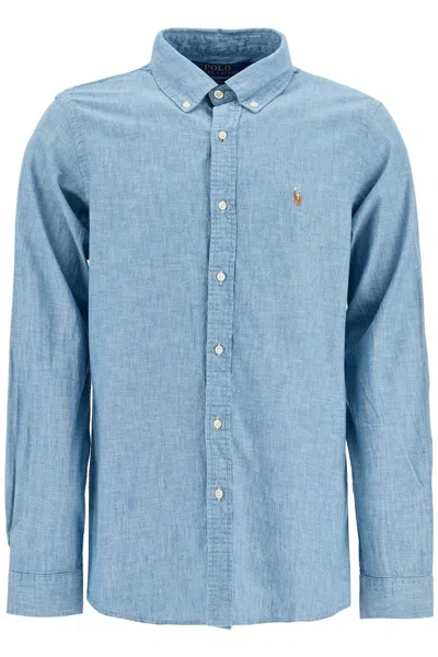 POLO RALPH LAUREN CUSTOM FIT SHIRT IN CHAMBRAY