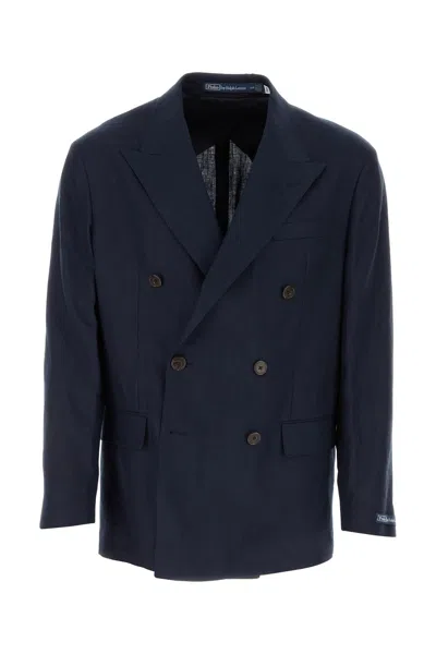 POLO RALPH LAUREN DARK BLUE LINEN BLAZER