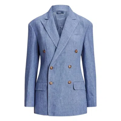 POLO RALPH LAUREN POLO RALPH LAUREN DELAVE DOUBLE-BREASTED LINEN BLAZER