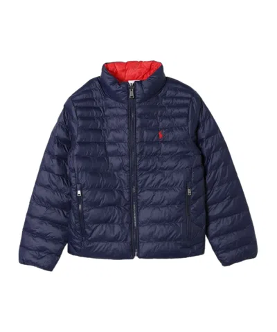 POLO RALPH LAUREN POLO RALPH LAUREN KIDS POLO PONY EMBROIDERED REVERSIBLE JACKET