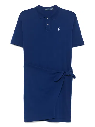 POLO RALPH LAUREN DRAPED-PANEL MINI DRESS