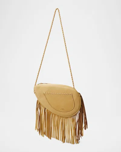 POLO RALPH LAUREN FRINGE LEATHER CROSSBODY BAG