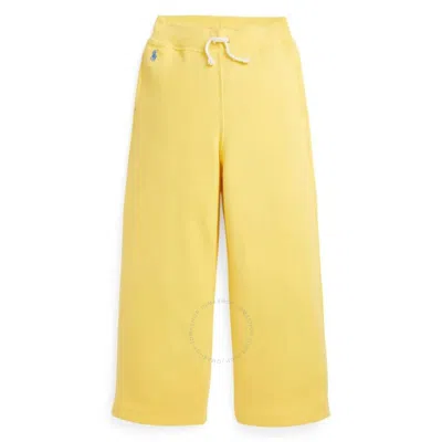 POLO RALPH LAUREN POLO RALPH LAUREN GIRLS TERRY WIDE-LEG TRACK PANTS