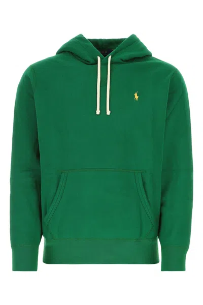 POLO RALPH LAUREN GREEN COTTON BLEND SWEATSHIRT