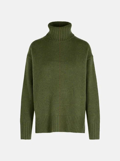 POLO RALPH LAUREN GREEN WOOL TURTLENECK SWEATER