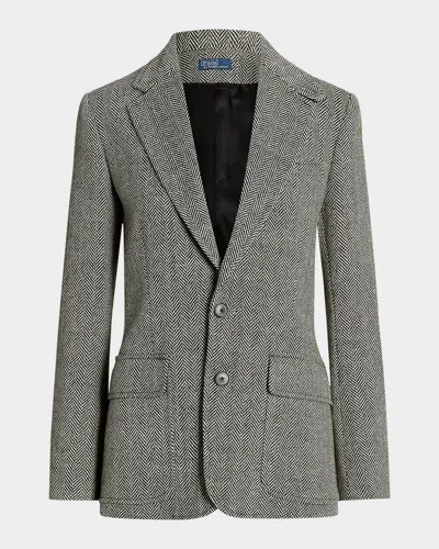 POLO RALPH LAUREN HERRINGBONE LINEN-BLEND BLAZER