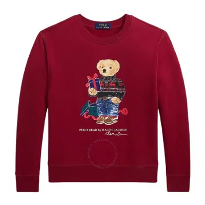 POLO RALPH LAUREN POLO RALPH LAUREN KIDS POLO BEAR PRINT COTTON SWEATSHIRT