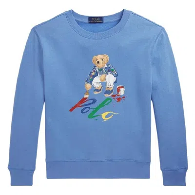POLO RALPH LAUREN POLO RALPH LAUREN KIDS POLO BEAR PRINT LONG SLEEVE SWEATSHIRT