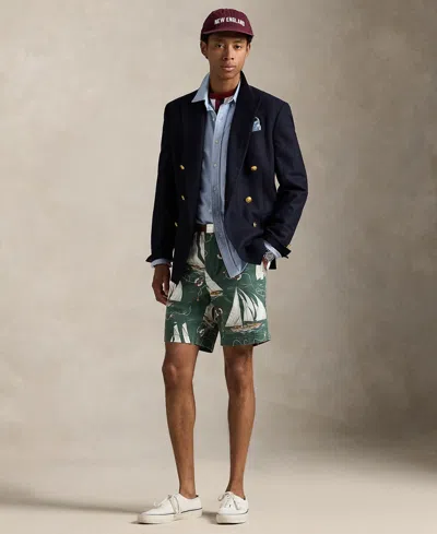POLO RALPH LAUREN MEN'S 8" CLASSIC-FIT SAILBOAT CHINO SHORTS