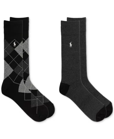 POLO RALPH LAUREN MEN'S ARGYLE SLACK SOCKS, 2-PACK