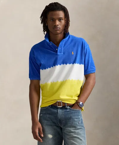 POLO RALPH LAUREN MEN'S CLASSIC-FIT DIP-DYED MESH POLO SHIRT