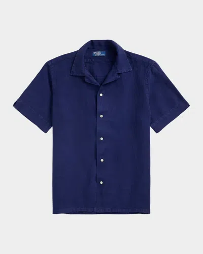 POLO RALPH LAUREN MEN'S CLASSIC-FIT LINEN CAMP SHIRT