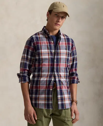 POLO RALPH LAUREN MEN'S CLASSIC FIT PLAID PERFORMANCE SHIRT