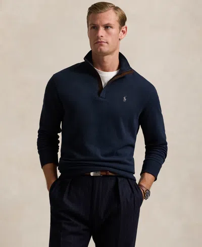 POLO RALPH LAUREN MEN'S LUXURY JERSEY QUARTER-ZIP PULLOVER