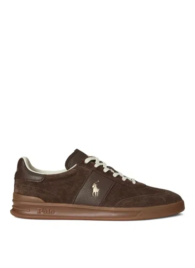 POLO RALPH LAUREN MEN'S SNEAKERS RALPH LAUREN HERITAGE AERA - 809973707001 CHOCOLATE BROWN