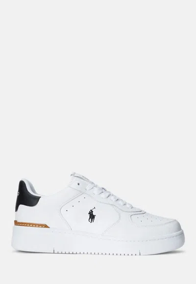 POLO RALPH LAUREN MEN'S SNEAKERS RALPH LAUREN MASTER COURT - 809891791003 WHITE BLACK
