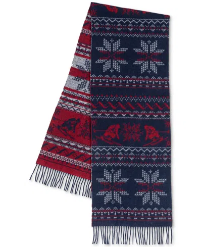 POLO RALPH LAUREN MEN'S SNOWFLAKE WOVEN JACQUARD SCARF