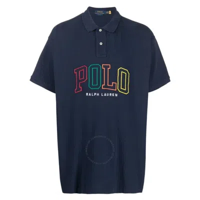POLO RALPH LAUREN POLO RALPH LAUREN NAVY 20/1 BIG FIT LOGO MESH POLO SHIRT