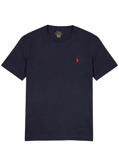POLO RALPH LAUREN POLO RALPH LAUREN NAVY CUSTOM SLIM COTTON T-SHIRT
