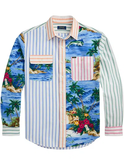 POLO RALPH LAUREN PATCHWORK DESIGN SHIRT