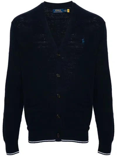 POLO RALPH LAUREN POLO PONY-EMBROIDERY CARDIGAN
