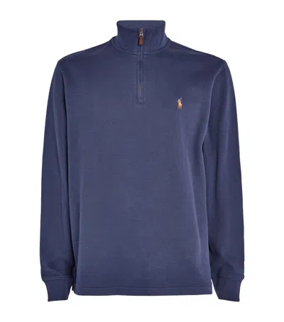 POLO RALPH LAUREN COTTON QUARTER-ZIP SWEATER