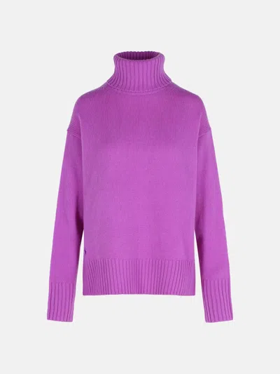 POLO RALPH LAUREN PURPLE WOOL TURTLENECK SWEATER