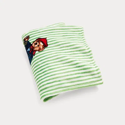 POLO RALPH LAUREN RALPH LAUREN TEDDY BEAR STRIPE THROW BLANKET