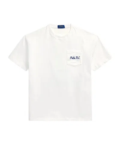 POLO RALPH LAUREN POLO RALPH LAUREN LOGO EMBROIDERED CREWNECK T-SHIRT