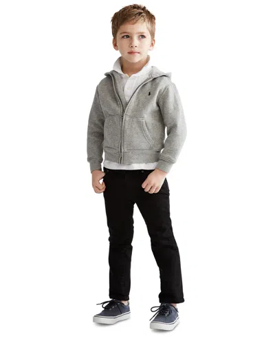 POLO RALPH LAUREN TODDLER AND LITTLE BOYS COTTON FLEECE HOODIE