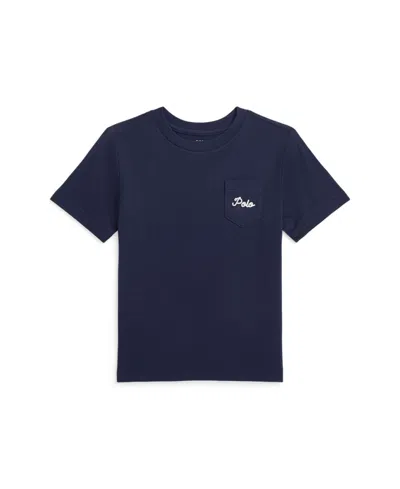 POLO RALPH LAUREN TODDLER AND LITTLE BOYS DOG-PRINT JERSEY POCKET T-SHIRT