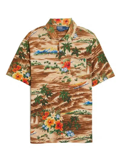POLO RALPH LAUREN TROPICAL-PRINT SHORT-SLEEVE POLO SHIRT