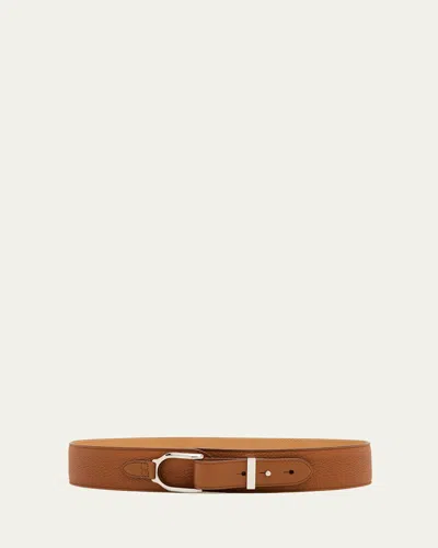 POLO RALPH LAUREN WELINGTON PEBBLED LEATHER TURNBACK BELT