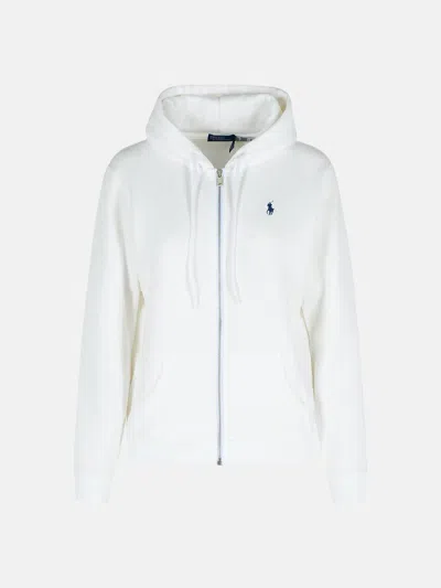 POLO RALPH LAUREN WHITE COTTON SWEATSHIRT