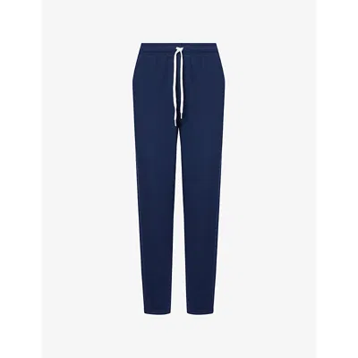 POLO RALPH LAUREN WOMENS CRUISE NAVY ATHLETIC STRAIGHT-LEG COTTON-BLEND JERSEY JOGGING BOTTOMS XS