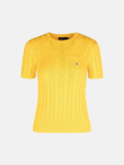 POLO RALPH LAUREN YELLOW COTTON SWEATER